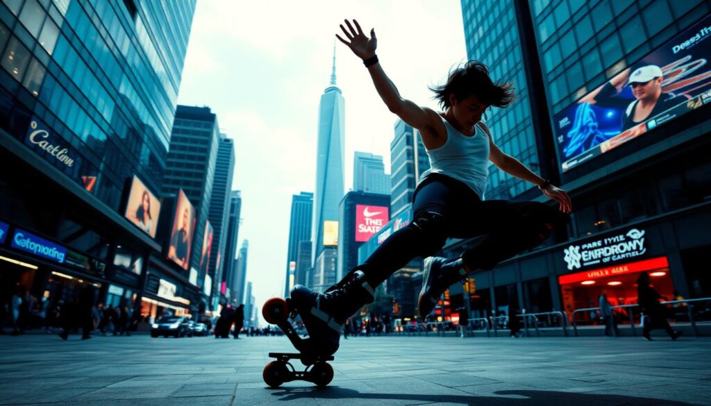 Freestyle Rollerblading Performance
