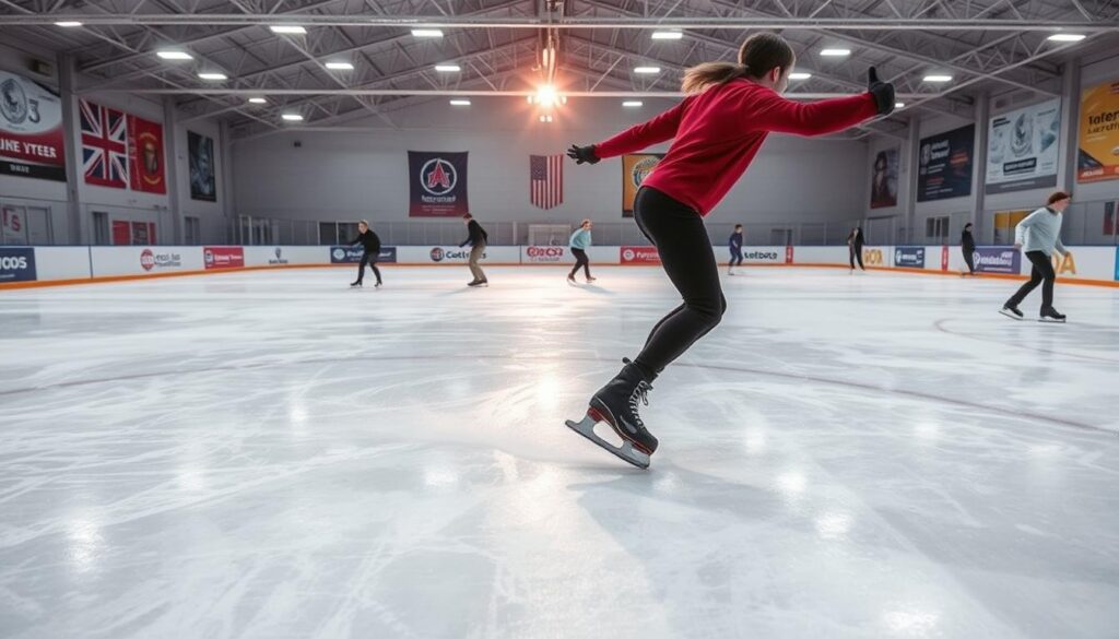 Ice Skating Stopping Techniques Practice