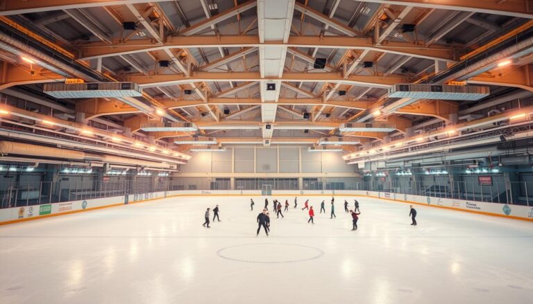 how cold is an ice skating rink