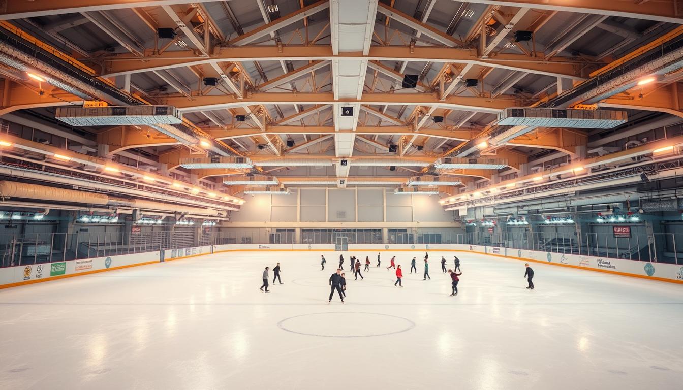 how cold is an ice skating rink