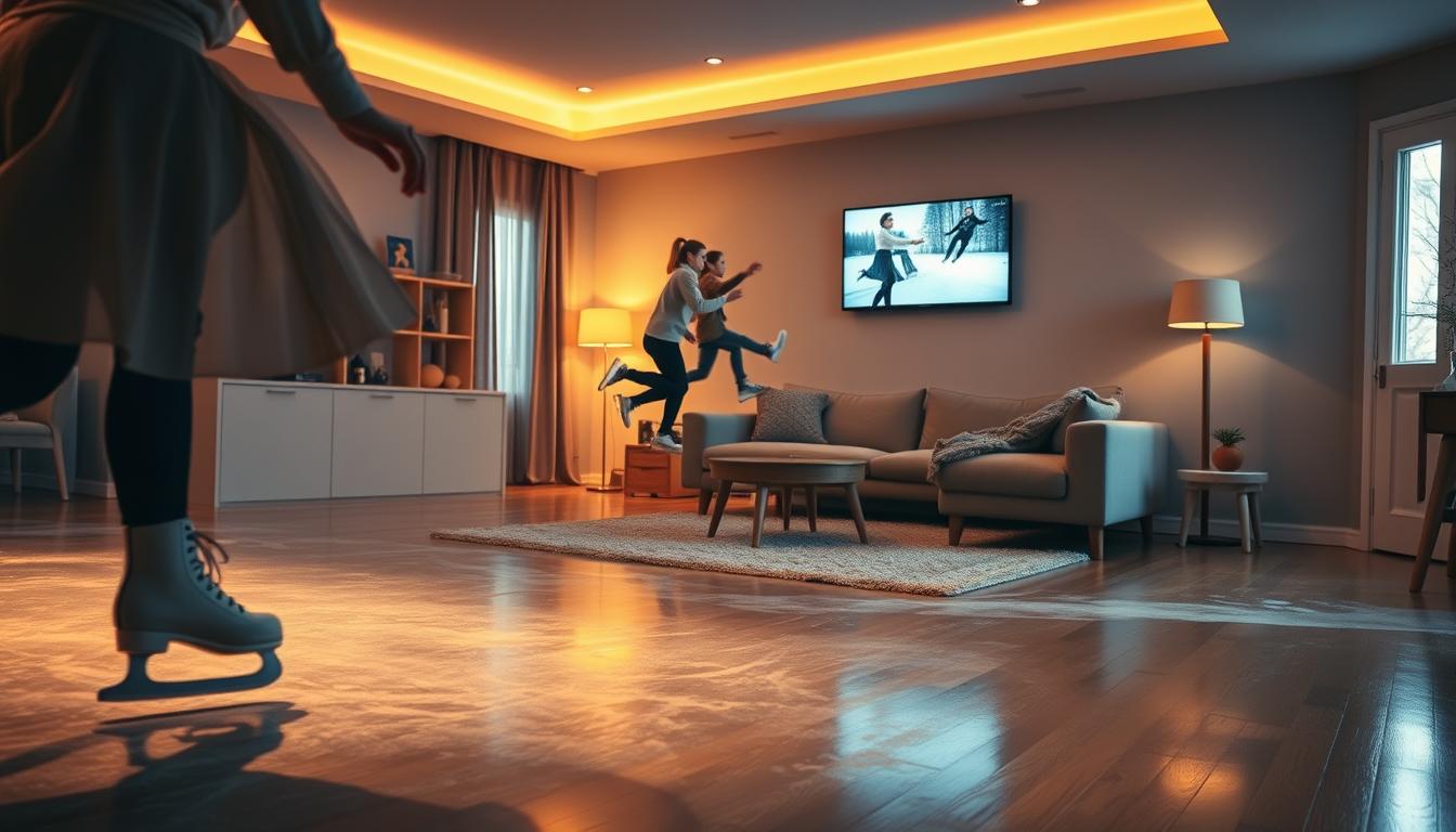 how to practice ice skating at home