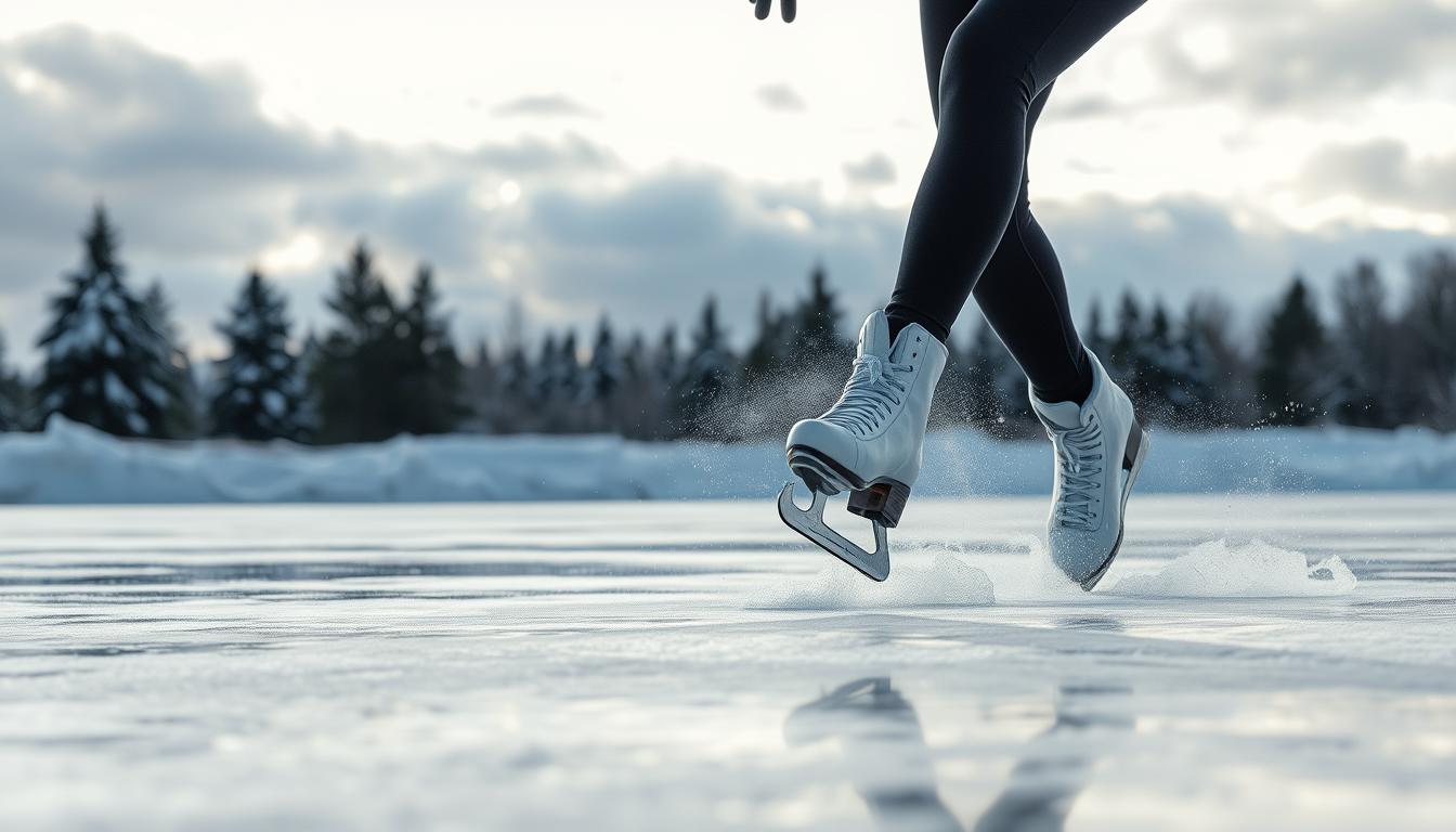 how to stop when ice skating